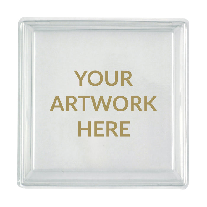 Printed Clear Glazz Lid Square 160mm
