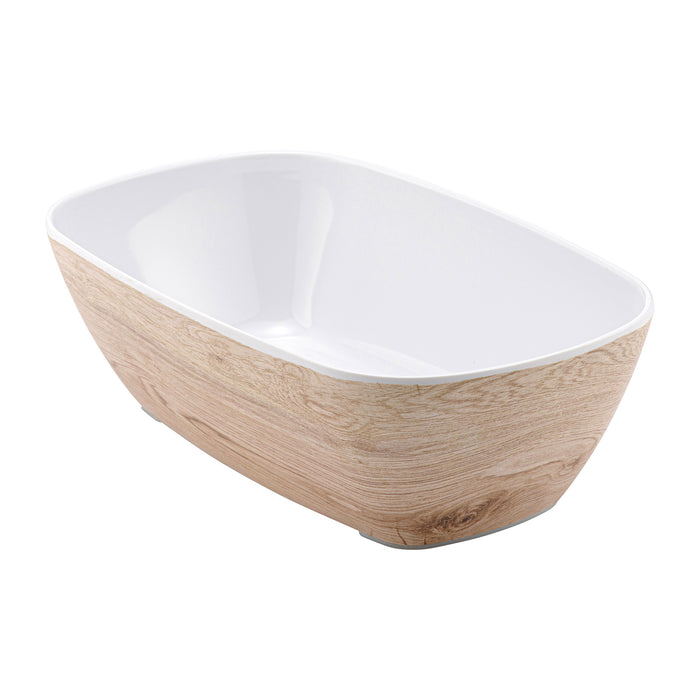 White Tura Melamine 1/4 Size Crock 265x162x80mm 1.5L