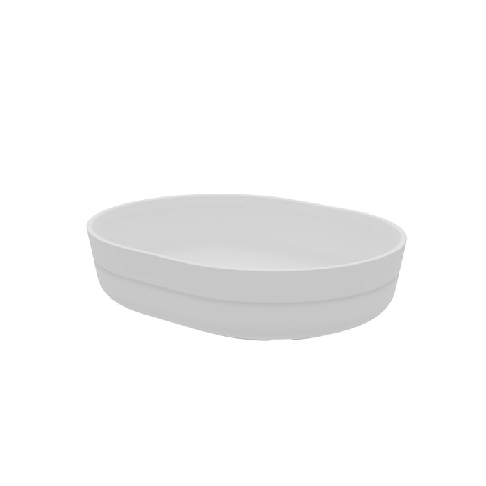 Hu White Melamine Oval Tray 225x185x45mm 1000ml (6 Pack)