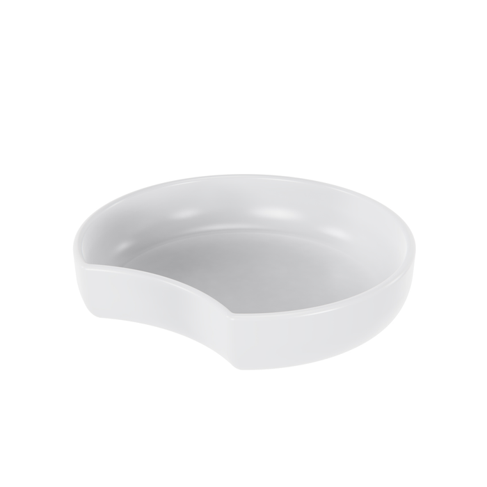 White Melamine Crescent Dish w/sf 300x278x63mm 3L