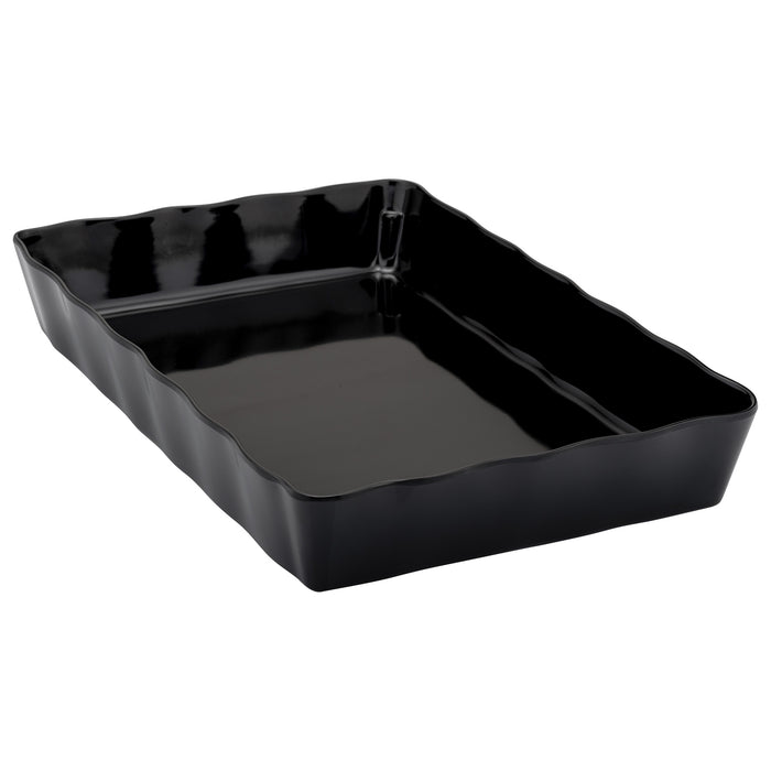 Black Melamine Aalto Dish 420x280x60mm 5.2L