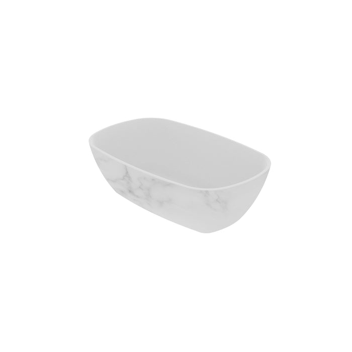 White Carrara Melamine Crock