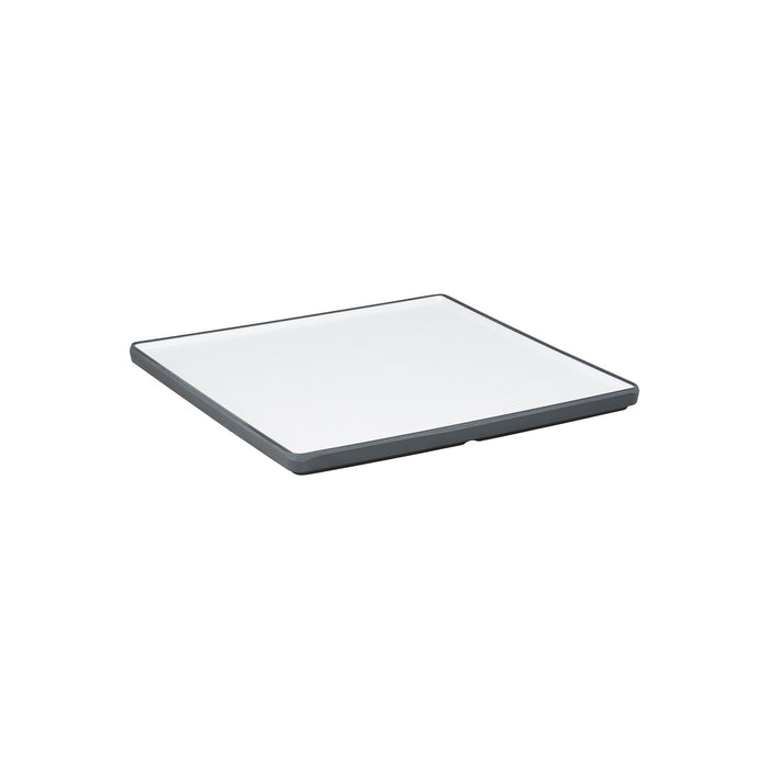 Trafalgar White and Grape Melamine Large Square Plate 305x305x19mm