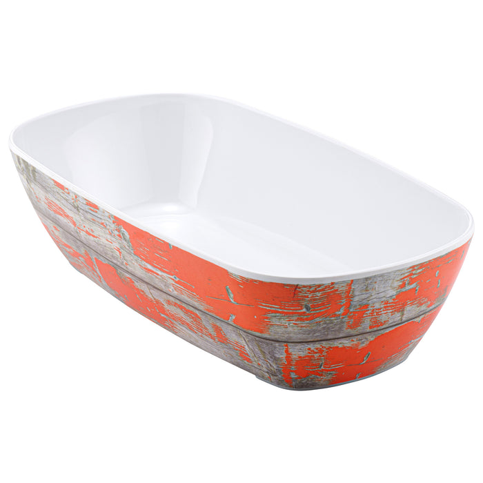 Rustic Orange Tura Melamine 1/3 Size Crock 176x325x80mm 2L