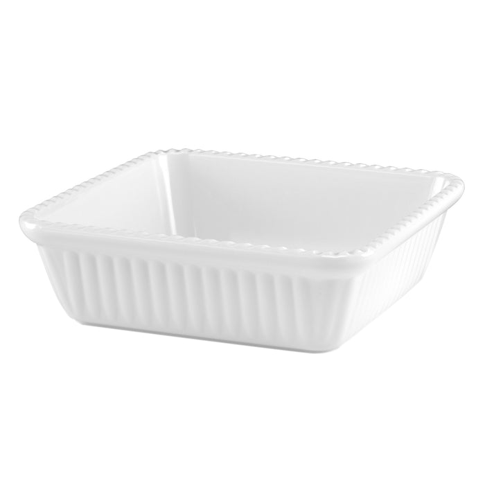 White Melamine Fluted Deli Case Tray 267x76mm 2.7L