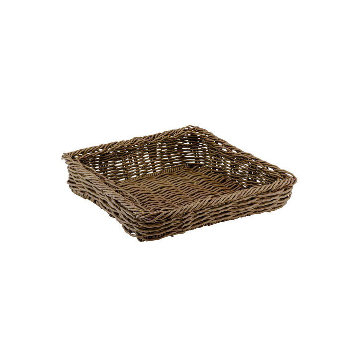 Poly Wicker Willow Basket 210x210x50mm