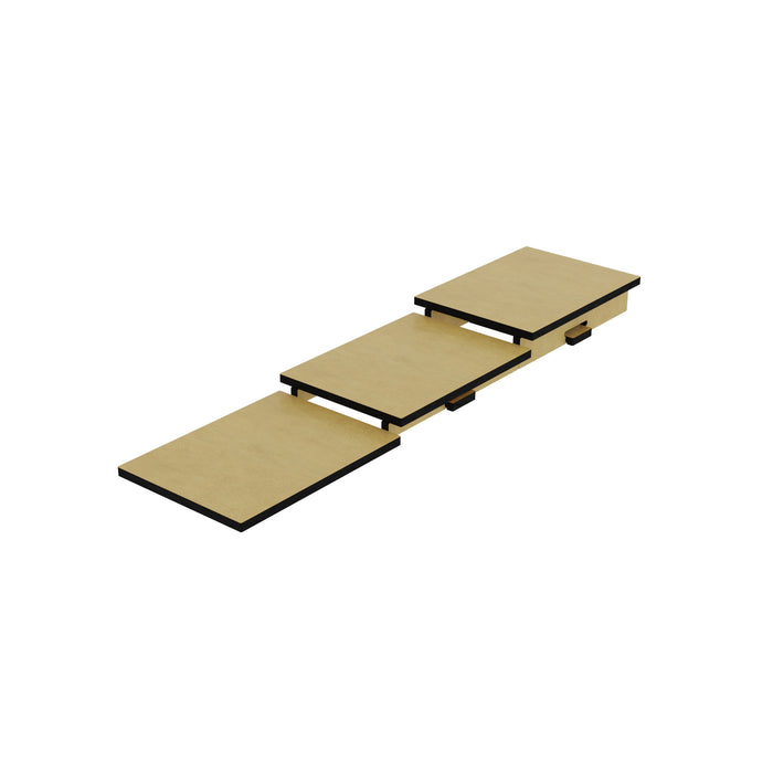 Ponderosa Pine Effect Three Tier HPL Riser 210 x 840mm