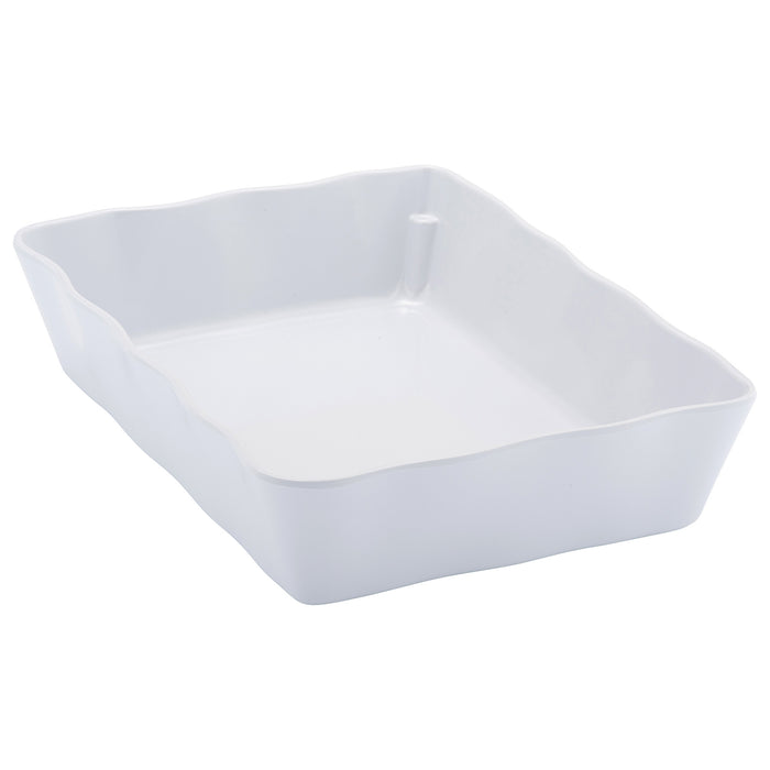 White Melamine Aalto Dish 210x140x60mm 1.1L