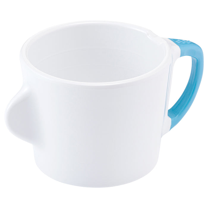 Omni White Cup with Blue Handle 130x90x70mm 200ml