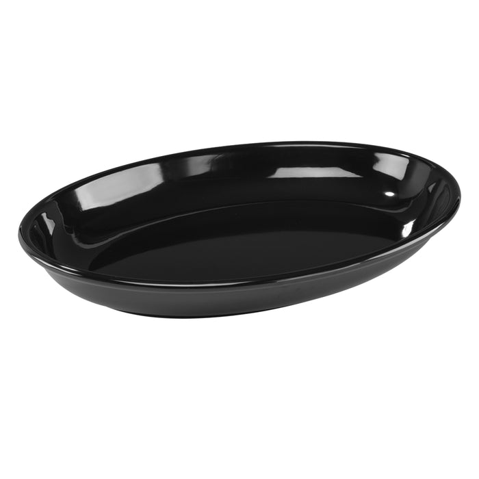 Black Melamine Oval Platter 559x419x76mm 7L