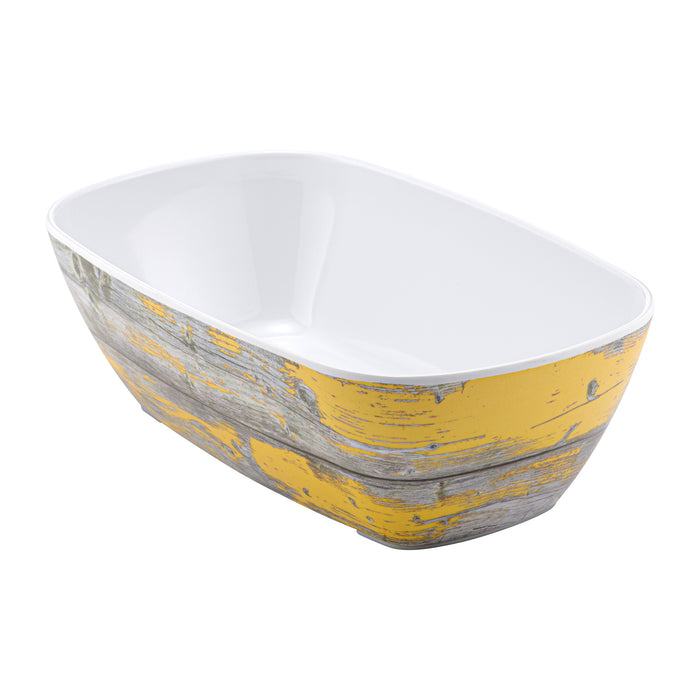 Rustic Yellow Tura Melamine 1/4 Size Crock 265x162x80mm1.5L