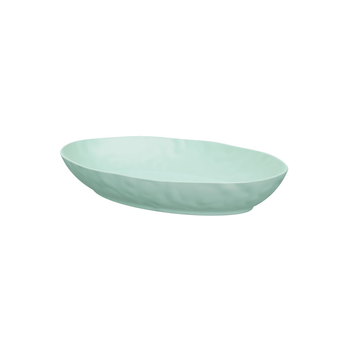 Aqua Pigment Melamine Oval Dish  420 x 280 x 70mm 3.4L