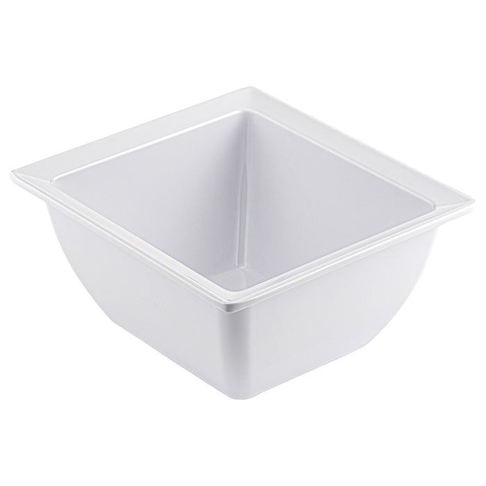 White 1/6 Size Melamine Classico Crock  1L