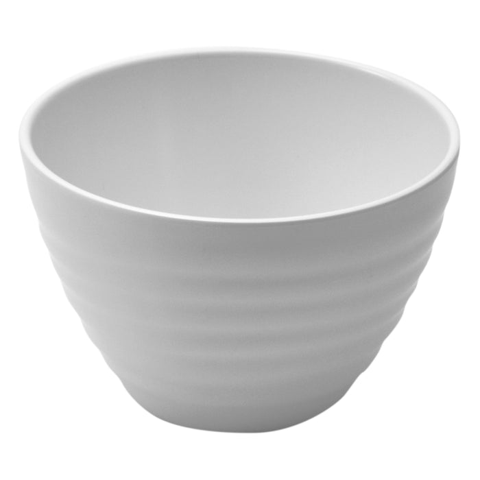 White Melamine Rippled Dish Dia 140x90mm 650ml