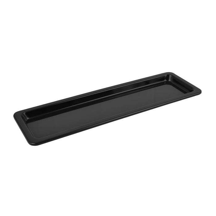 Black Melamine 2/4 Thin Rim Gastro Tray w/sf 1.0L