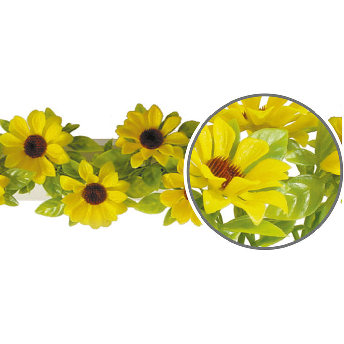 Yellow Sunflower Garnish White Base 500mm