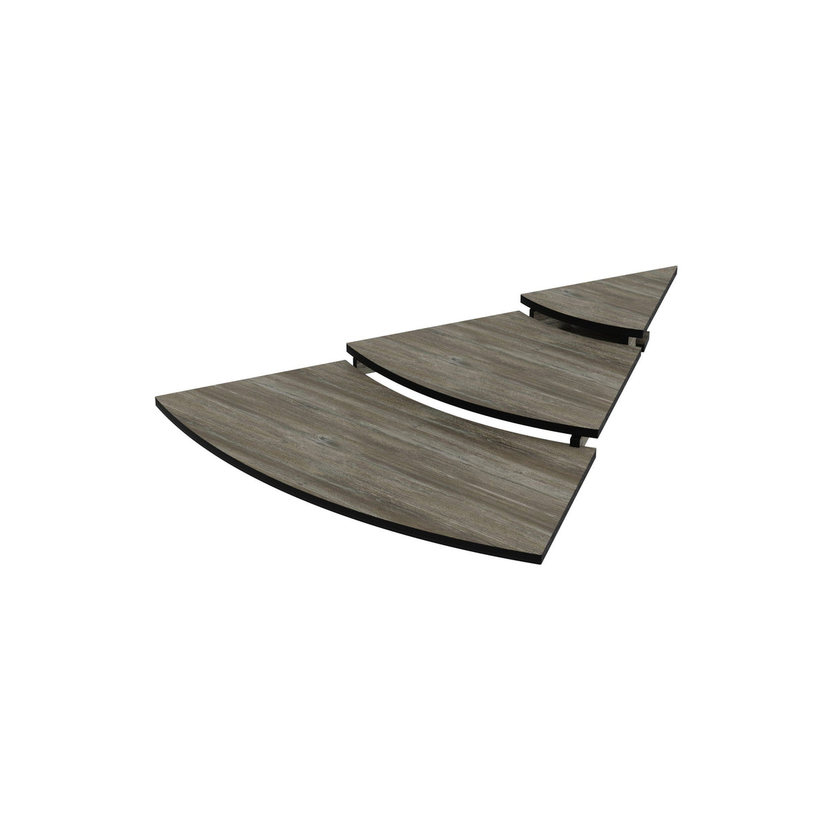 HPL Three Tier Curved Riser 1/8 Circle 563x100x795mm — Dalebrook