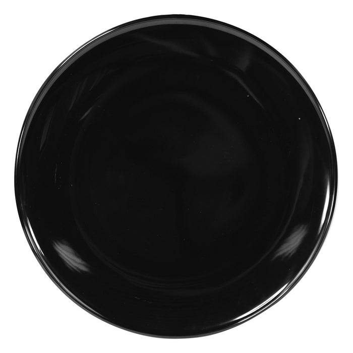 Black Melamine Plate 267mm Dia