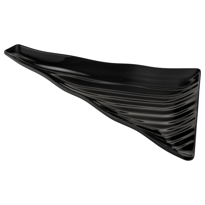 Black Melamine Curved Wavy Platter w/SF  R