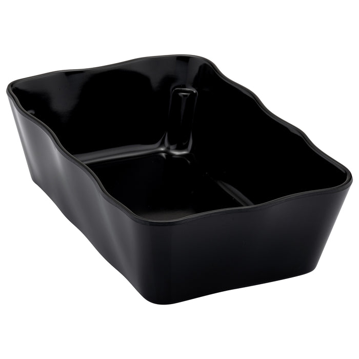 Black Melamine Aalto Dish 210x140x60mm 1.1L