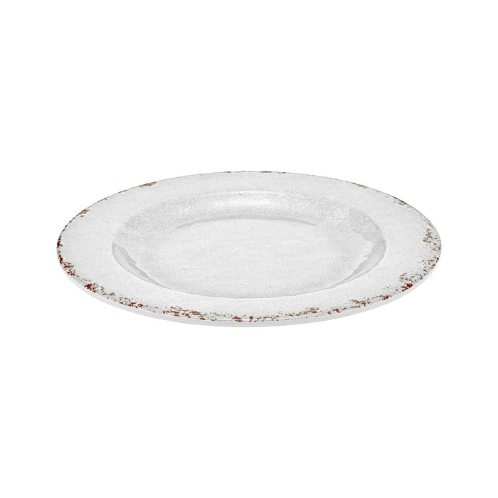 White Casablanca Melamine Plate 230x230x17mm