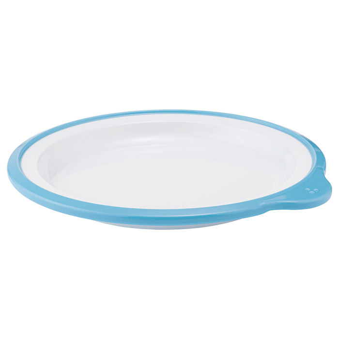 Omni White Small Low Plate w/ Blue Rim180x170x20mm