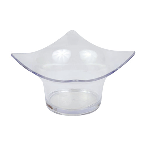 Clear Square w/Round Base SAN Finger Food Dish (144 Pack)