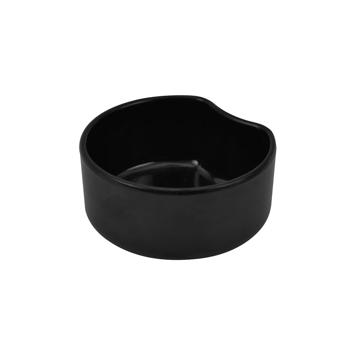 Black Melamine Miniature Crescent Dish 0.15L