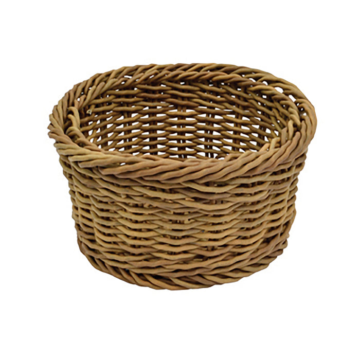 Poly Wicker Round Willow Basket Dia 180x95mm