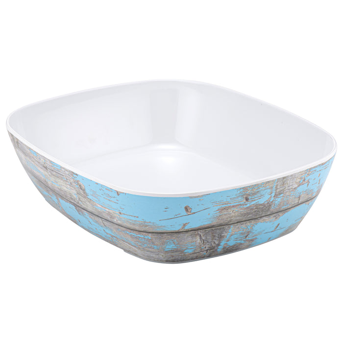 Rustic Blue Tura Melamine 1/2 Size Crock 265x325x80mm3.5L