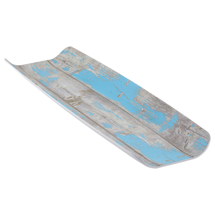 Rustic Teal Tura Melamine Curved Tray 2/4 Size 530x162x40mm