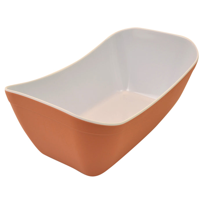 Terracotta/Wh Matt Melamine 1/4Verdura Crock 1.8L