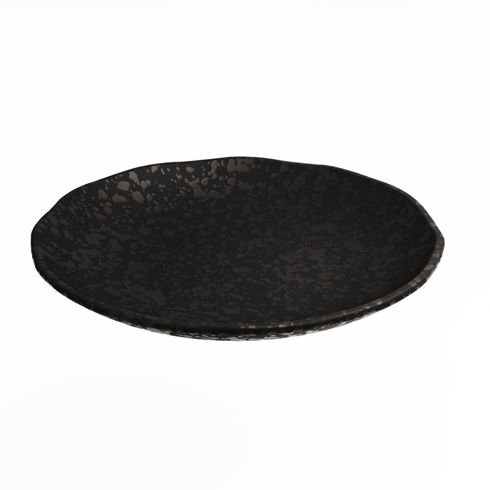 Mineral Noir Melamine Crackle Plate 300x52mm