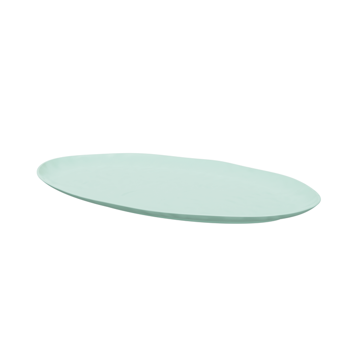 Aqua Pigment Melamine Oval Tray  530 x 325 x 30mm