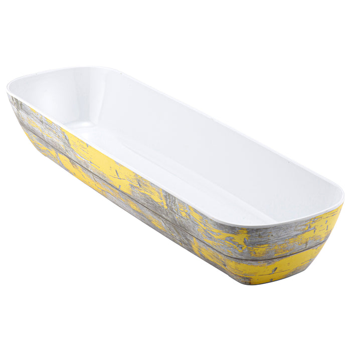 Rustic Yellow Tura Melamine 2/4 Size Crock 530x162x81mm 3.5L