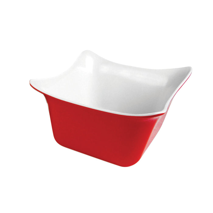 Red/White 1/6 Sz Melamine Fleur Crock w/SF 1L