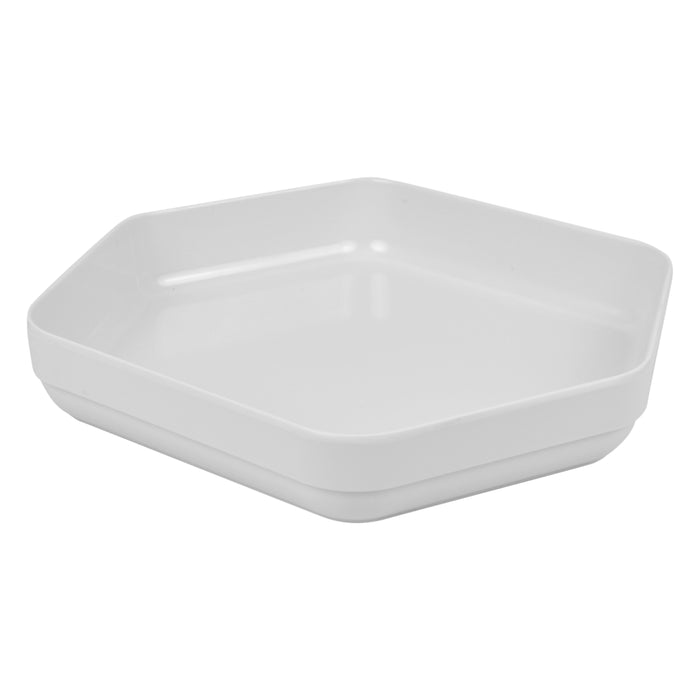 White Melamine Hexagonal Tray 356x318x57mm