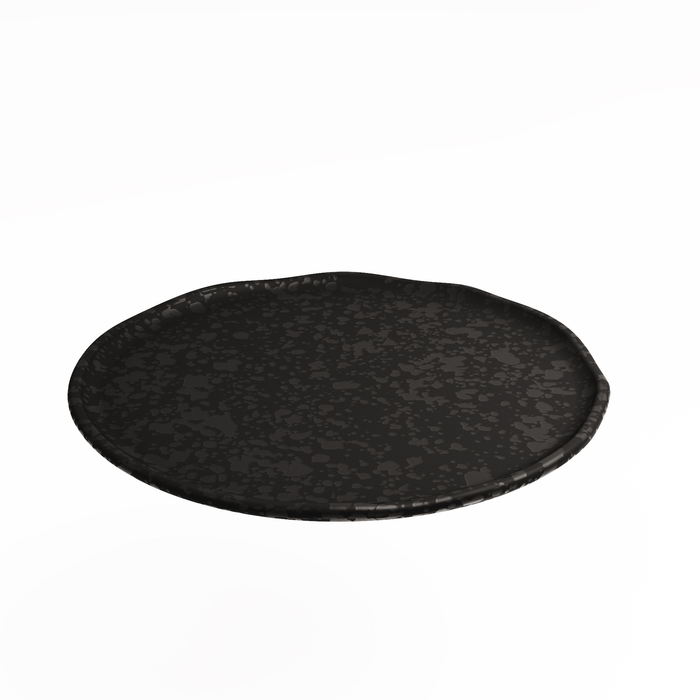 Mineral Noir Melamine Crackle Plate