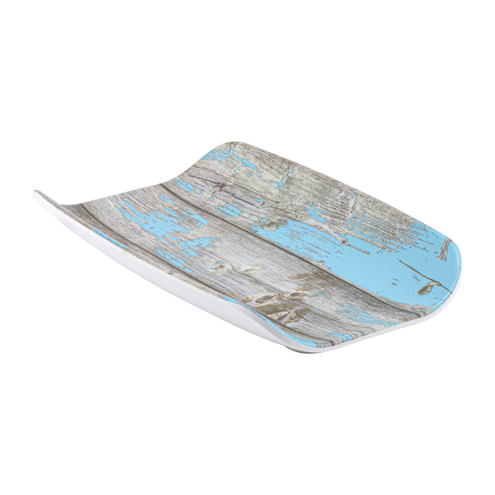Rustic Teal Tura Melamine Curved Tray 1/4 Size 265x162x40mm