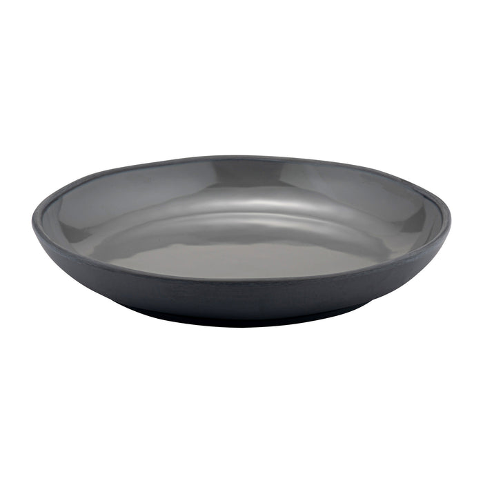 Charcoal Grey Marl Melamine Large Deep Plate 280x280x47mm