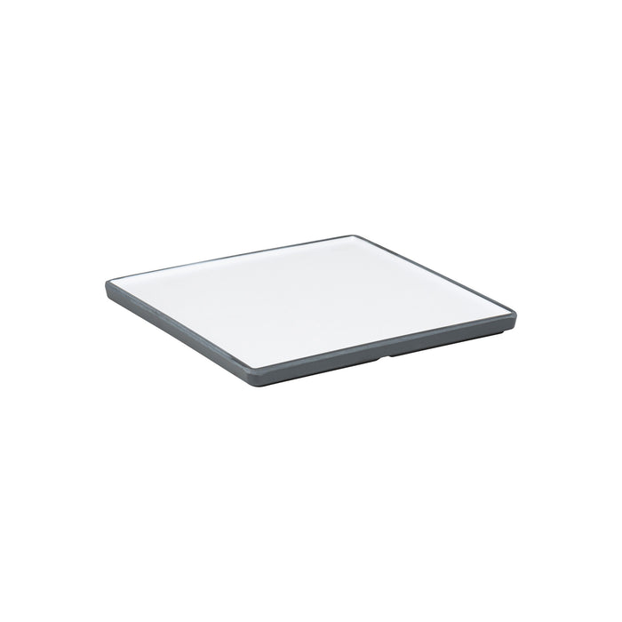 Trafalgar White and Grape Melamine Large Square Plate 305x305x19mm