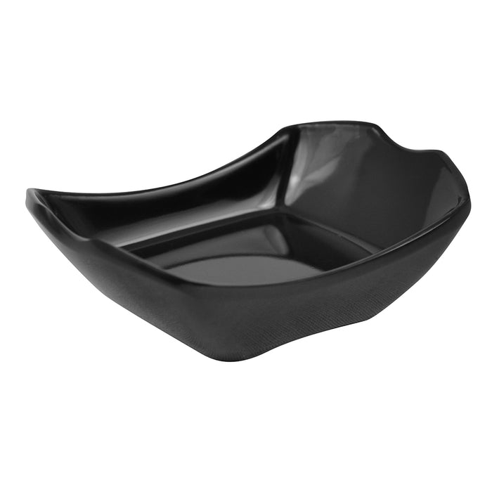 Black Melamine Dipping Dish and Chopstick Holder