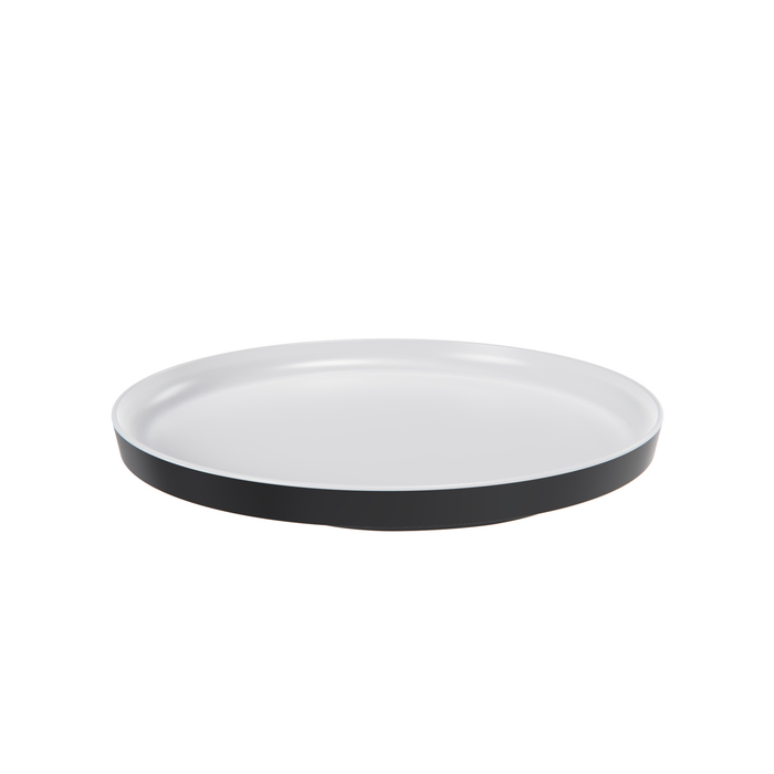 Mayfair Black/W Melamine Large Plate 278x22mm