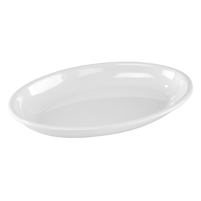 White Melamine Oval Platter 559x421x76mm 7L