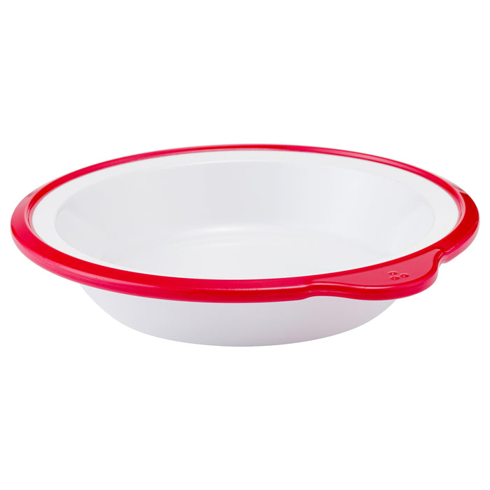 Omni White Small Deep Plate w/Red Rim180x170x35mm