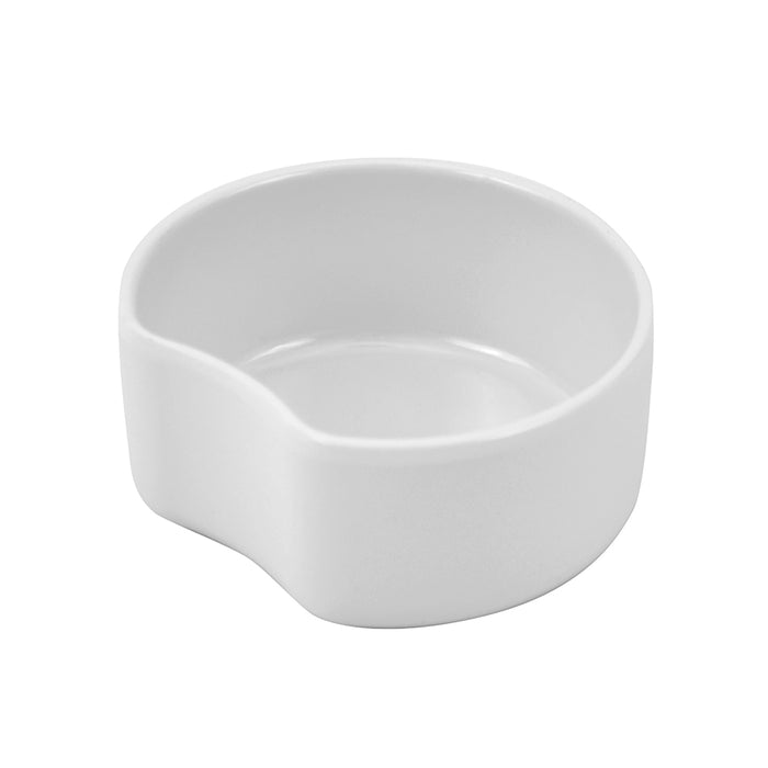 White Melamine Miniature Crescent Dish 0.15L