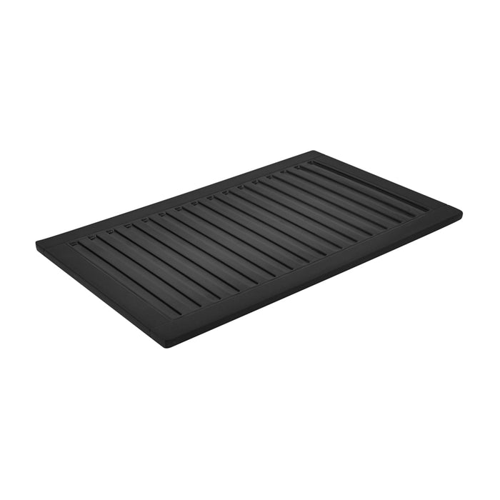 Black Melamine 1/4 Size Stave Platter 162x265x10mm