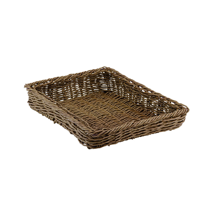 Poly Wicker Willow Basket 280x280x50mm