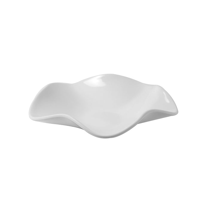 White Melamine Wavy Dish 320x80mm 1L