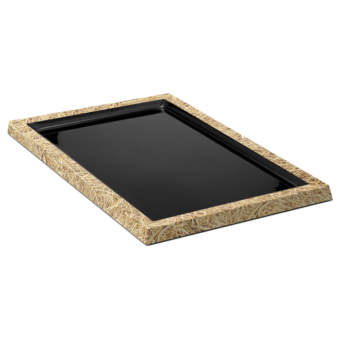 Hay/Black Melamine Tray 420x280x21mm